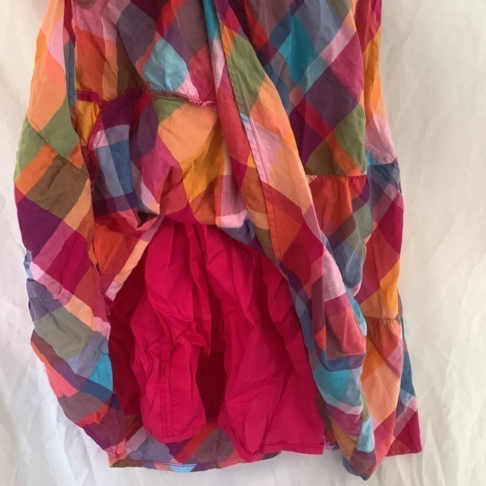 Old Navy Girls Multicolored Plaid Summer Dress